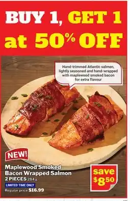 M & M Food Market Maplewood Smoked Bacon Wrapped Salmon offer