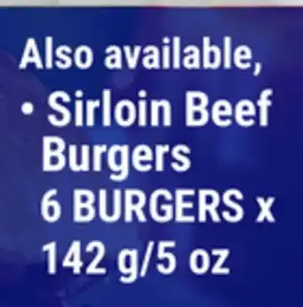 M & M Food Market Sirloin Beef Burgers offer