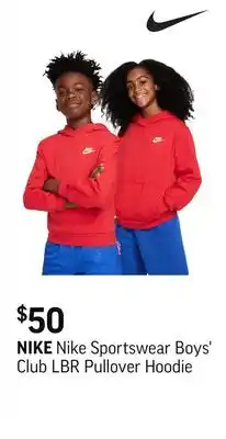 Sport Chek Nike Sportswear Boys' Club LBR Pullover Hoodie offer