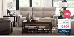 La Z Boy Jay Fabric Reclining Sofa offer