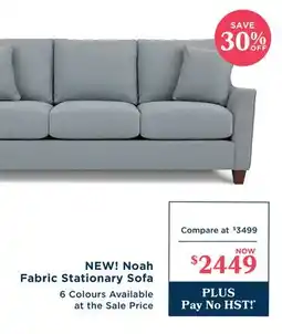 La Z Boy Noah Fabric Stationary Sofa offer