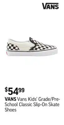 Sport Chek Vans Kids' Grade/Pre-School Classic Slip-On Skate Shoes offer