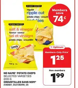 Independent City Market NO NAME POTATO CHIPS offer