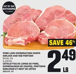 Independent City Market PORK LOIN COMBINATION CHOPS SIRLOIN AND RIB PORTION offer