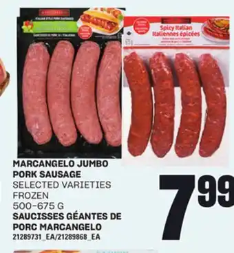 Independent City Market MARCANGELO JUMBO PORK SAUSAGE, 500-675 G offer