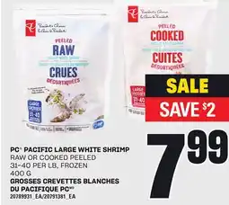 Independent City Market PC PACIFIC LARGE WHITE SHRIMP, 31-40 PER LB, 400 G offer