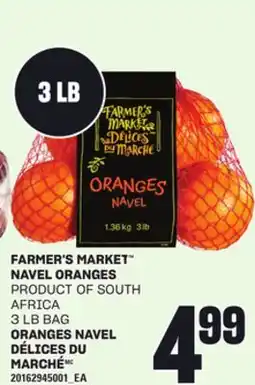 Independent City Market FARMER'S MARKET NAVEL ORANGES, 3 LB BAG offer