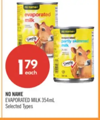 Shoppers Drug Mart NO NAME EVAPORATED MILK offer