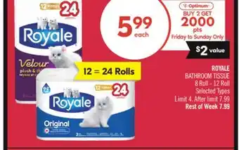 Shoppers Drug Mart ROYALE BATHROOM TISSUE offer