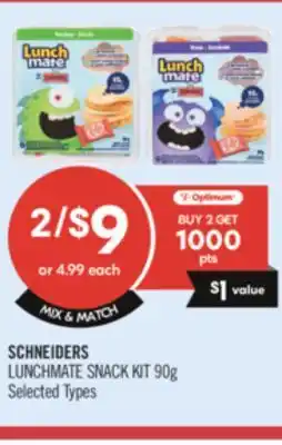 Shoppers Drug Mart SCHNEIDERS LUNCHMATE SNACK KIT offer
