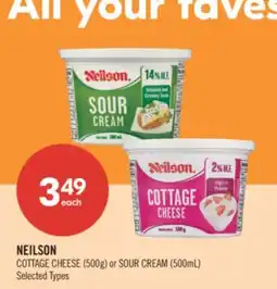 Shoppers Drug Mart NEILSON COTTAGE CHEESE (500g) or SOUR CREAM (500mL) offer