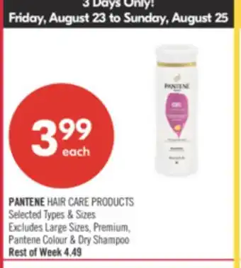 Shoppers Drug Mart PANTENE HAIR CARE PRODUCTS offer