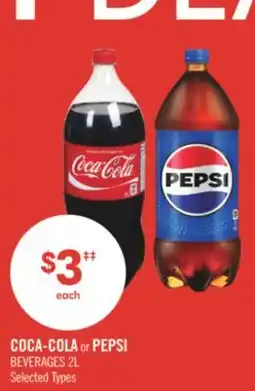 Shoppers Drug Mart COCA-COLA or PEPSI BEVERAGES offer