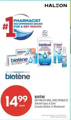 Shoppers Drug Mart BIOTENE DRY MOUTH ORAL CARE PRODUCTS offer