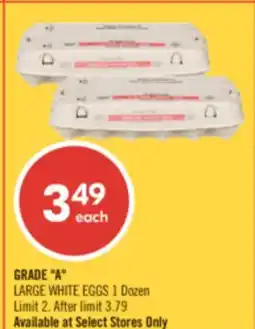 Shoppers Drug Mart GRADE A LARGE WHITE EGGS offer