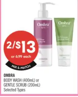 Shoppers Drug Mart OMBRA BODY WASH (400mL) or GENTLE SCRUB (200mL) offer