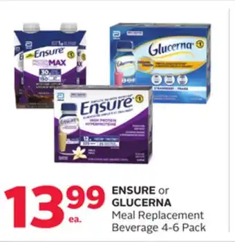 Rexall ENSURE or GLUCERNA Meal Replacement Beverage offer