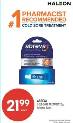 Shoppers Drug Mart ABREVA COLD SORE TREATMENT offer