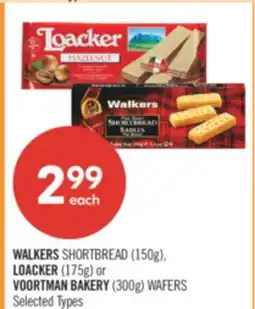Shoppers Drug Mart WALKERS SHORTBREAD (150g), LOACKER (175g) or VOORTMAN BAKERY (300g) WAFERS offer