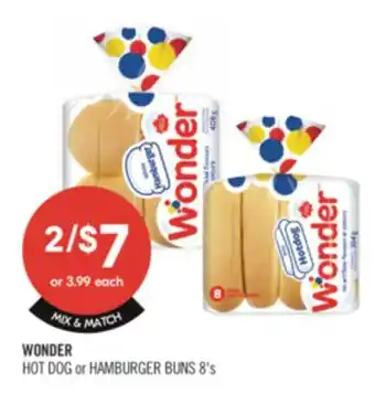 Shoppers Drug Mart WONDER HOT DOG or HAMBURGER BUNS offer