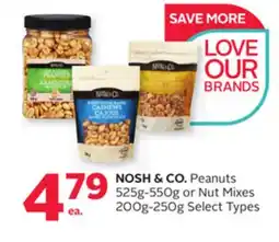 Rexall NOSH & CO. Peanuts 525g-550g or Nut Mixes 200g-250g offer