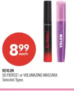 Shoppers Drug Mart REVLON SO FIERCE! or VOLUMAZING MASCARA offer