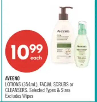 Shoppers Drug Mart AVEENO LOTIONS (354mL), FACIAL SCRUBS or CLEANSERS offer
