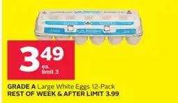 Rexall GRADE A Large White Eggs offer