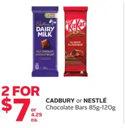 Rexall CADBURY or NESTLÉ Chocolate Bars offer