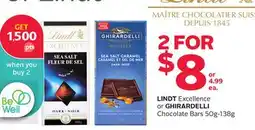 Rexall LINDT Excellence or GHIRARDELLI Chocolate Bars offer