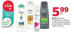 Rexall DOVE Shampoo, Conditioner or Styling or Men + Care Shampoo or Conditioner offer