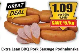 Starsky Extra Lean BBQ Pork Sausage Podhalanska offer
