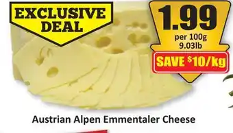 Starsky Austrian Alpen Emmentaler Cheese offer