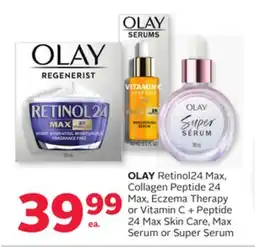 Rexall OLAY Retinol24 Max, Collagen Peptide 24 Max, Eczema Therapy or Vitamin C + Peptide 24 Max Skin Care, Max Serum or Super Serum offer