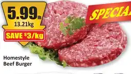 Starsky Homestyle Beef Burger offer
