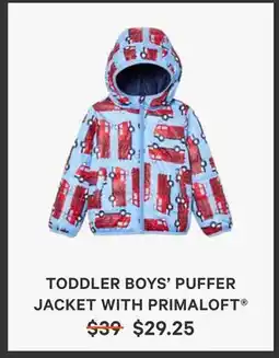 Joe Fresh TODDLER BOYS' PUFFER JACKET WITH PRIMALOFT offer