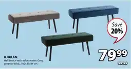 JYSK Rjukan Hall bench with velour cover offer