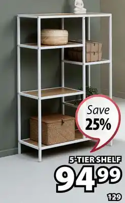 JYSK Trappedal Off-set shelving and 1 drawer desk offer