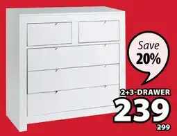 JYSK HULL 2+3 DRAWER offer