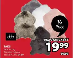 JYSK Taks Faux Fur Rug offer