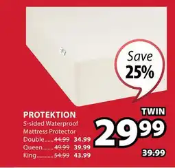 JYSK Protektion 5-sided Waterproof Mattress Protector offer