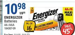 Rossy ENERGIZER Batteries AA /AAA offer