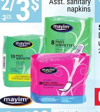 Rossy Mayim Asst. sanitary napkins offer