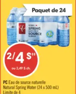 Pharmaprix PC Natural Spring Water offer
