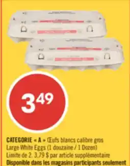 Pharmaprix CATEGORIE A Large White Eggs offer