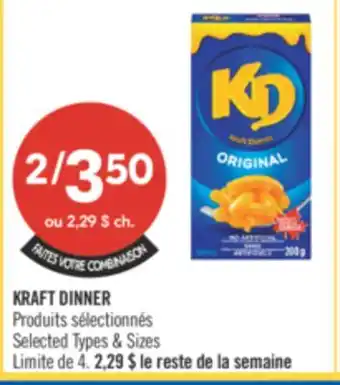 Pharmaprix KRAFT DINNER offer