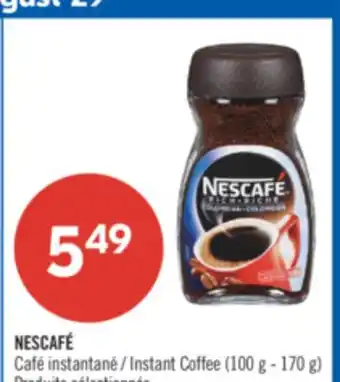 Pharmaprix NESCAFÉ Instant Coffee (100 g - 170 g) offer