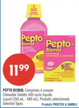 Pharmaprix PEPTO BISMOL Chewable Tablets (48) or Liquid (350 mL) offer