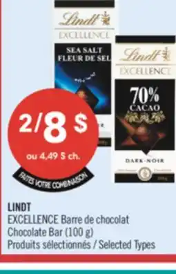Pharmaprix LINDT Chocolate Bar offer