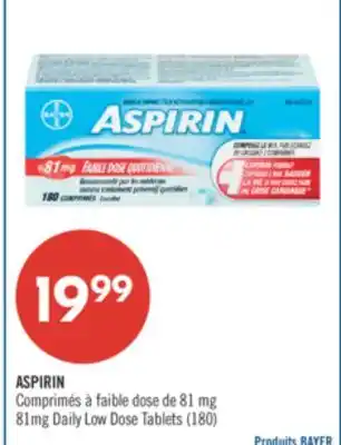 Pharmaprix ASPIRIN 81mg Daily Low Dose Tablets offer